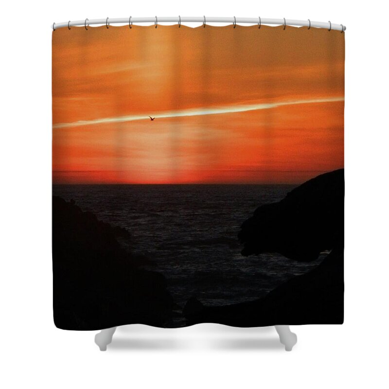 Sunset Shower Curtain featuring the photograph Dark Red Sunset by Gallery Of Hope 