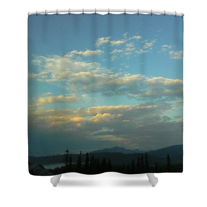 Prints Shower Curtain featuring the photograph Dark Skies Over Alaska 4 by Philip Vanderpool
