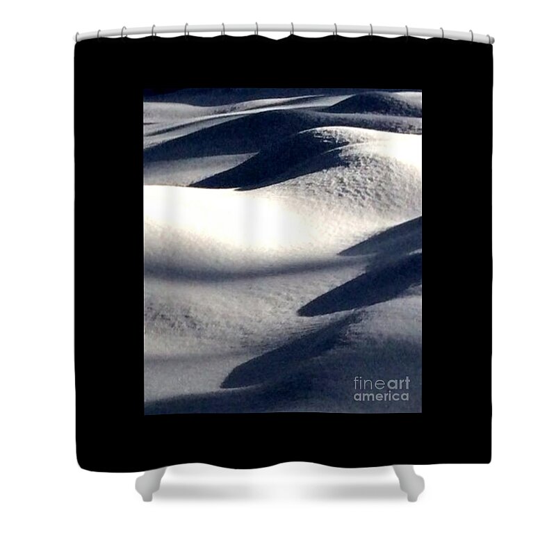Snow Shower Curtain featuring the photograph Dark Shadows #2 by Jennifer Lake