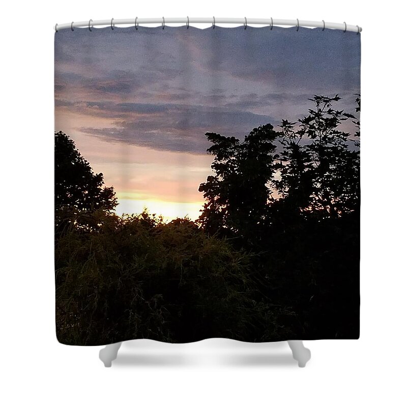 Sunset Shower Curtain featuring the photograph Dark Sunset by Vic Ritchey
