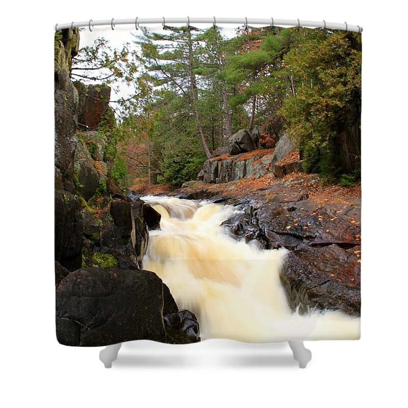 Waterfalls Shower Curtain featuring the photograph Dave's Falls #7277 by Mark J Seefeldt