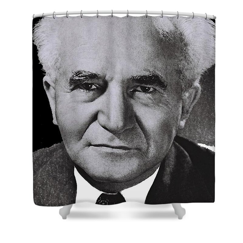David Ben-gurion 1949 Shower Curtain featuring the photograph David Ben-Gurion 1949-2015 by David Lee Guss