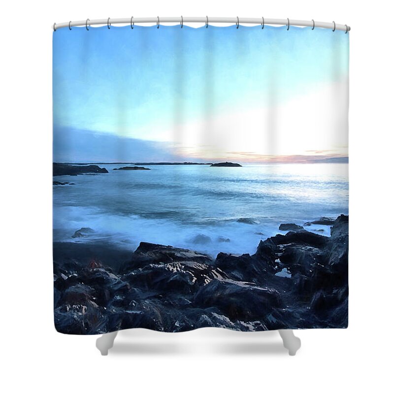 #jefffolger Shower Curtain featuring the photograph Dawn arrives at Castle Rock by Jeff Folger