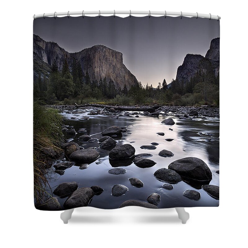 Elcapitan Shower Curtain featuring the photograph Dawn at Yosemite Gate by Denise Dube