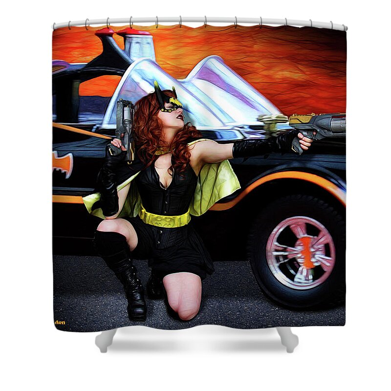 Bat Woman Shower Curtain featuring the photograph Dawn Of The Bat Woman by Jon Volden