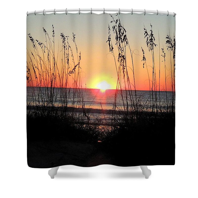 Sunrise Shower Curtain featuring the photograph Dawn of the Eclipse by Vincent Green
