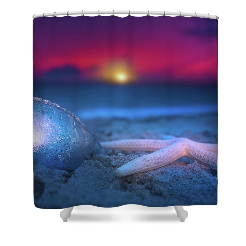 Man O War Shower Curtain featuring the photograph Dawn of the Warriors by Mark Andrew Thomas
