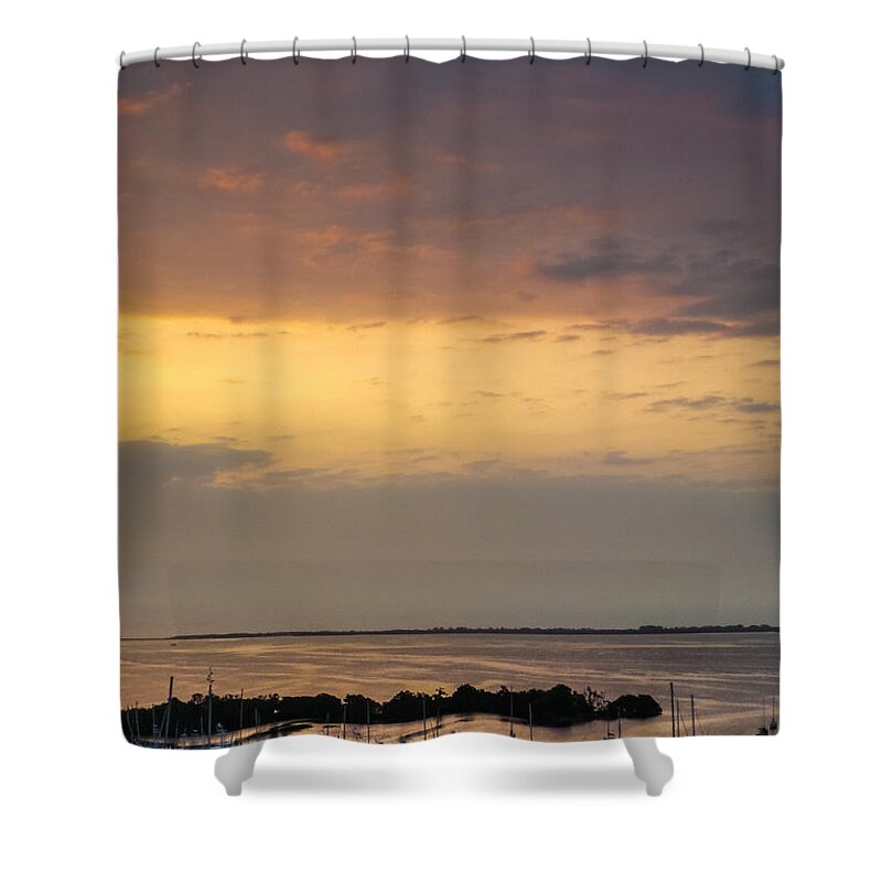 Biscayne Bay Shower Curtain featuring the photograph Dawn on the Bay by Frank Mari