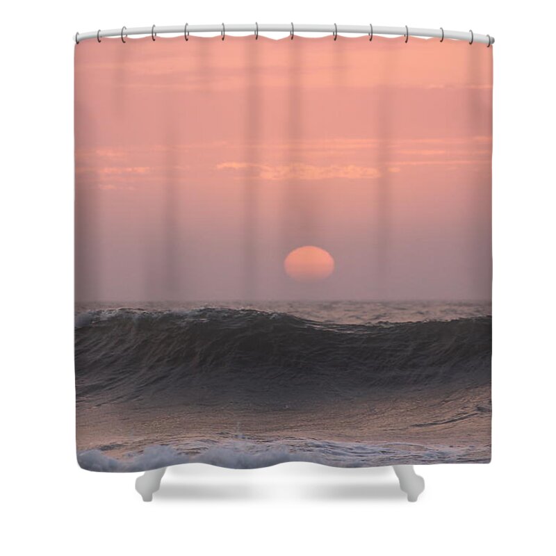 Sun Shower Curtain featuring the photograph Dawning Pink by Robert Banach