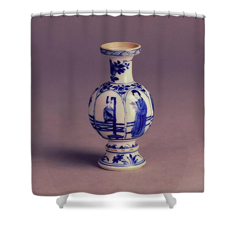 Antiquestore Shower Curtain featuring the photograph Miniature vase From The Kangxi by Shangrila Antique