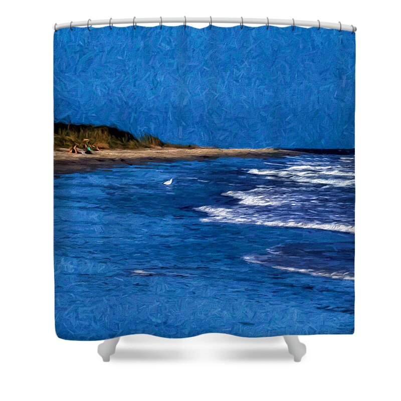 Grandview Shower Curtain featuring the photograph Day at the Beach by Jerry Gammon