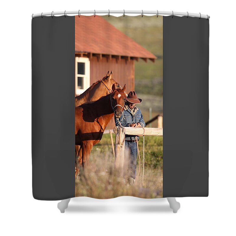 Wyoming Shower Curtain featuring the photograph Day Thoughts by Diane Bohna