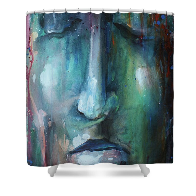 Urban Expression Shower Curtain featuring the painting Daydream by Michael Lang