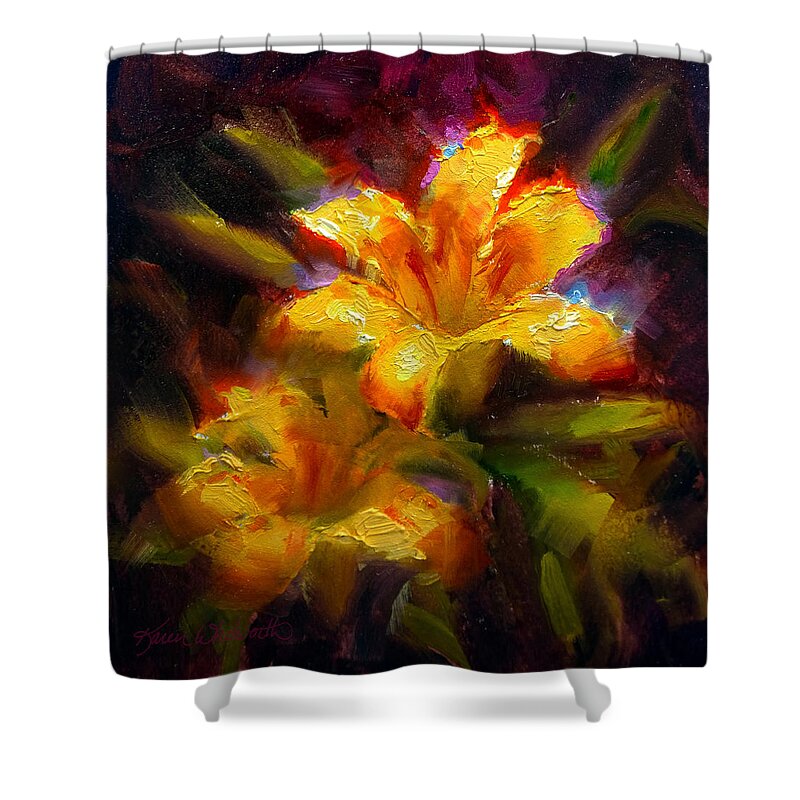 Tawny Daylily Shower Curtains