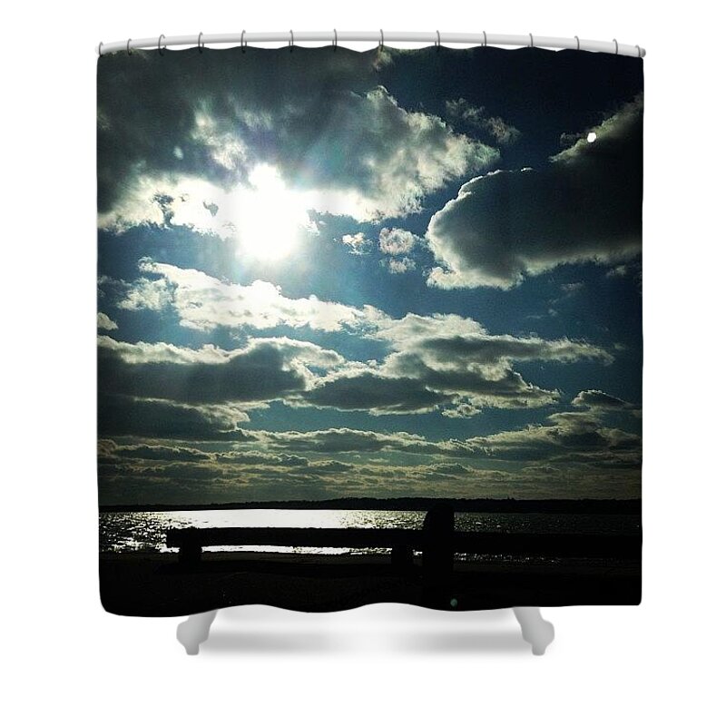 Beach Shower Curtain featuring the photograph Silhouette Sunday by Kate Arsenault 