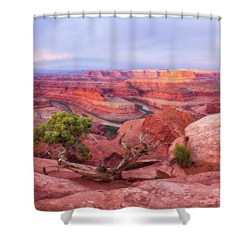 American Shower Curtain featuring the photograph Dead Horse Point Panorama by Alex Mironyuk