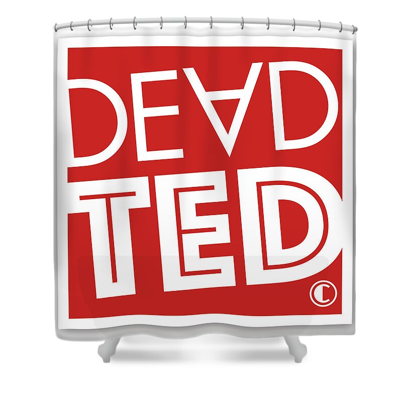  Shower Curtain featuring the painting Dead Ted Logo by Tim Nyberg