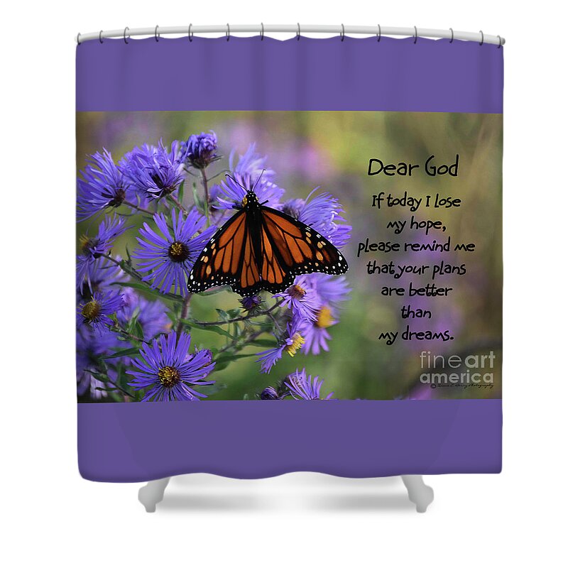 Diane Berry Shower Curtain featuring the photograph Dear God by Diane E Berry