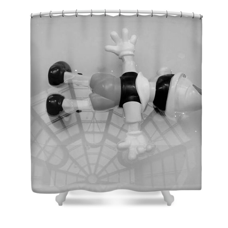 Pinocchio Shower Curtain featuring the photograph Death At The Guggenheim B G by Rob Hans