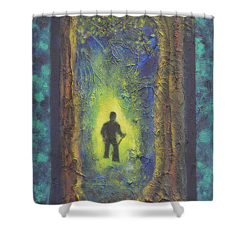  Shower Curtain featuring the painting Death of Gaia's Hypothesis by Rod B Rainey