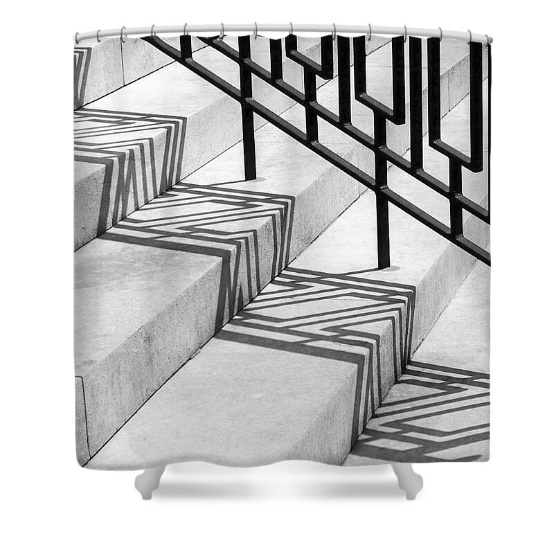 Abstract Shower Curtain featuring the photograph Deco Shadow by Rona Black