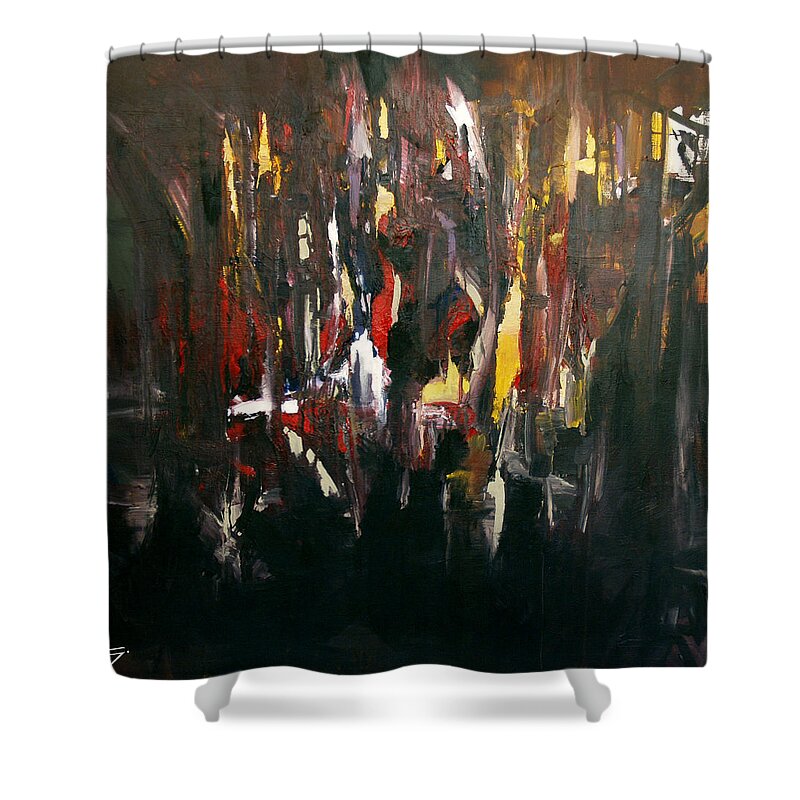  Shower Curtain featuring the painting Deep Thought by John Gholson