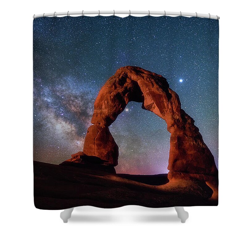 Delicate Arch Shower Curtain featuring the photograph Delicate Alignment by Darren White