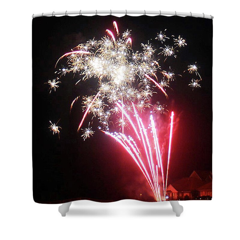 Fireworks Shower Curtain featuring the photograph Delicately - 160924psg53150704r by Paul Eckel