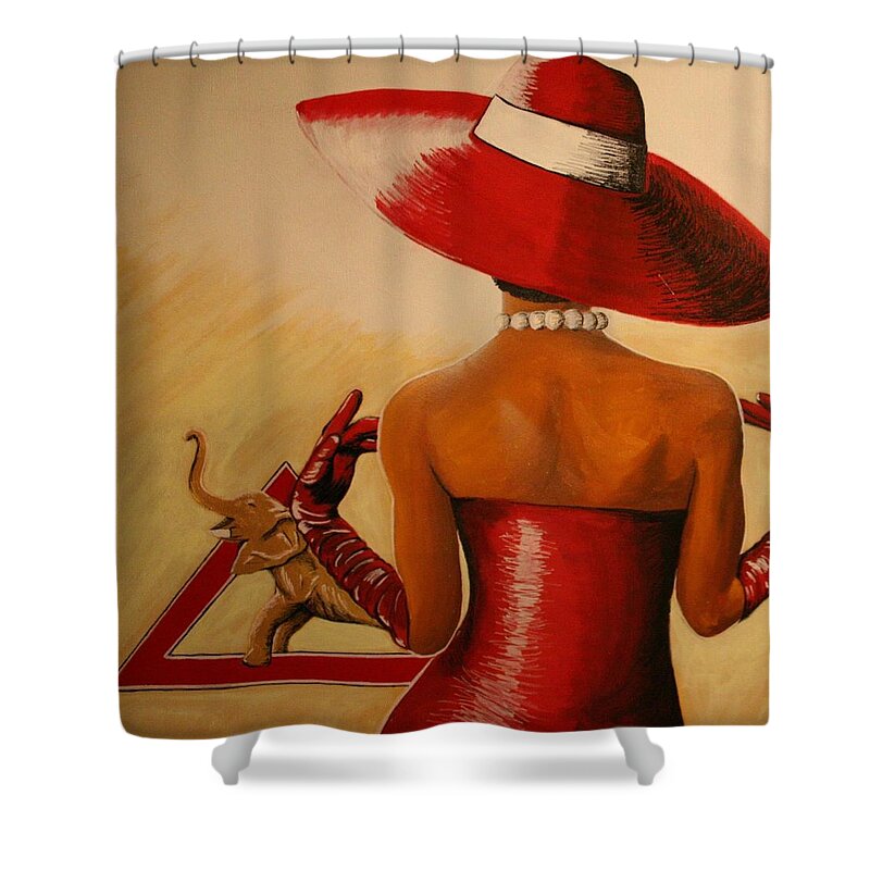 Delta Shower Curtain featuring the painting Delta Glory by Edmund Royster