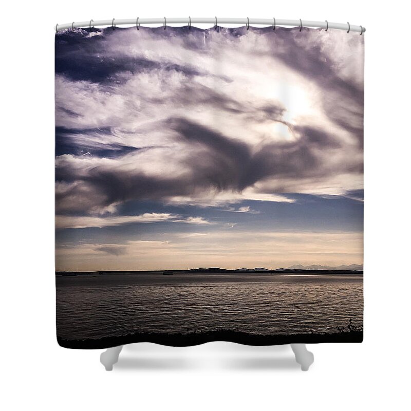 Clouds Shower Curtain featuring the photograph Demons In The Sky by Aparna Tandon