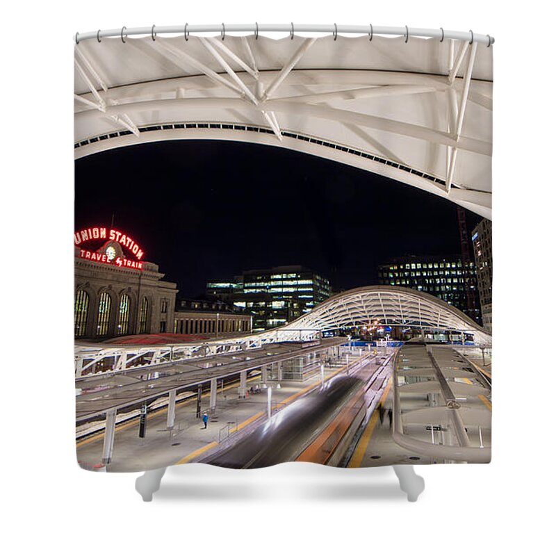 Union Station Shower Curtain featuring the photograph Denver Union Station 3 by Stephen Holst