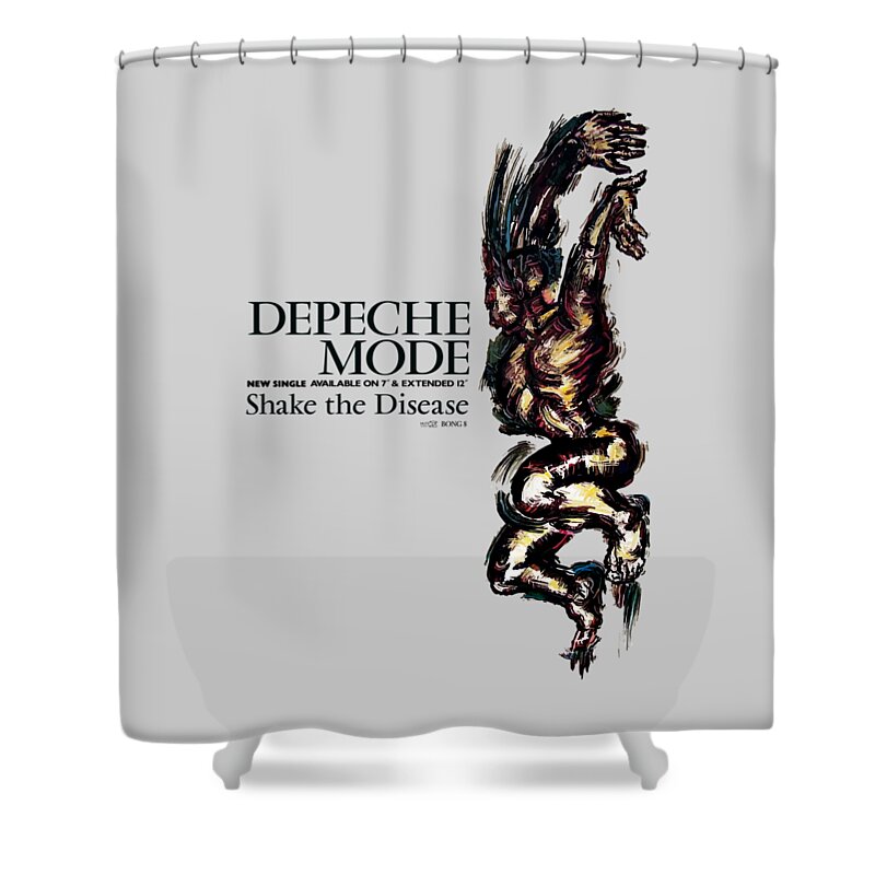 Depeche Mode Shower Curtain featuring the digital art Shake the Disease by Luc Lambert
