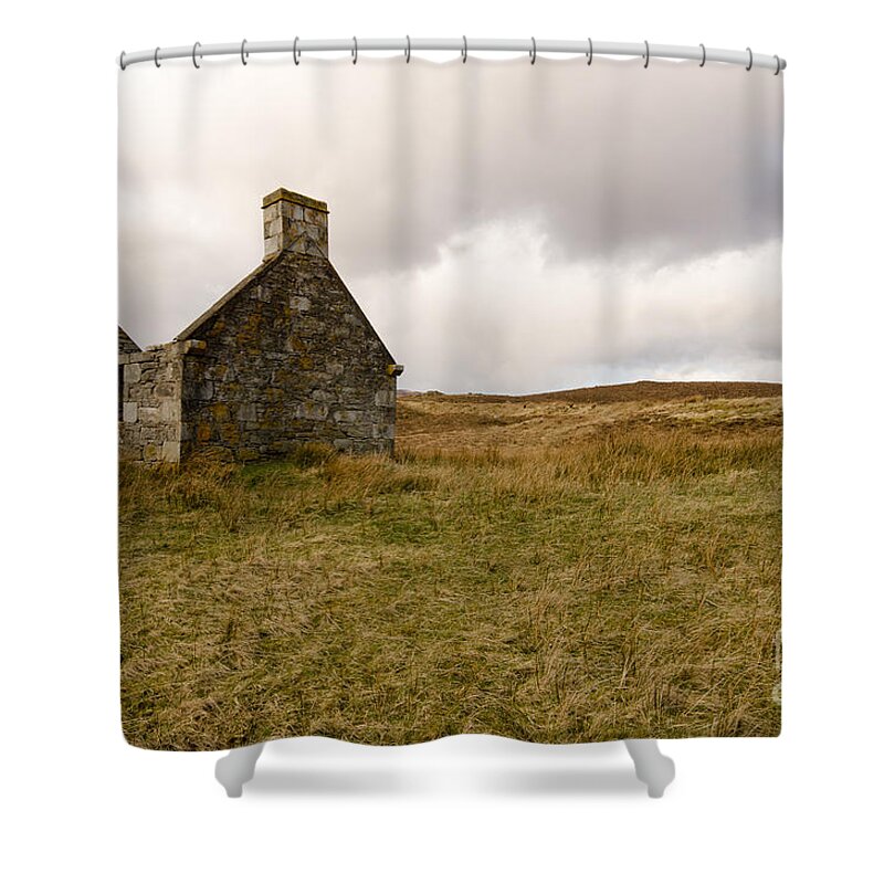 Scotland Shower Curtain featuring the photograph Derelict by Smart Aviation