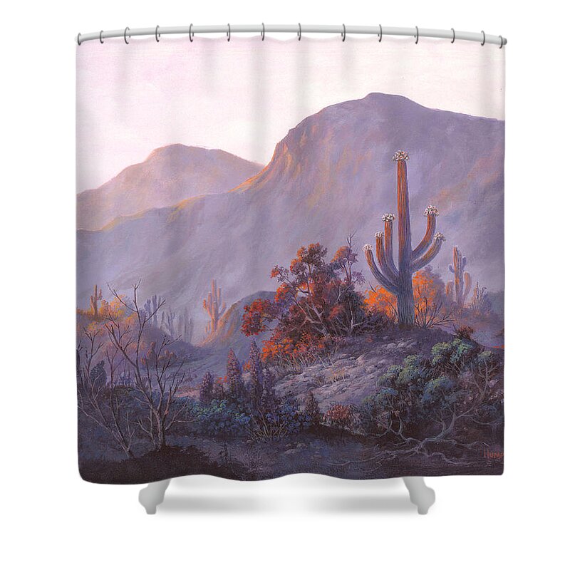 Michael Humphries Shower Curtain featuring the painting Desert Dessert by Michael Humphries
