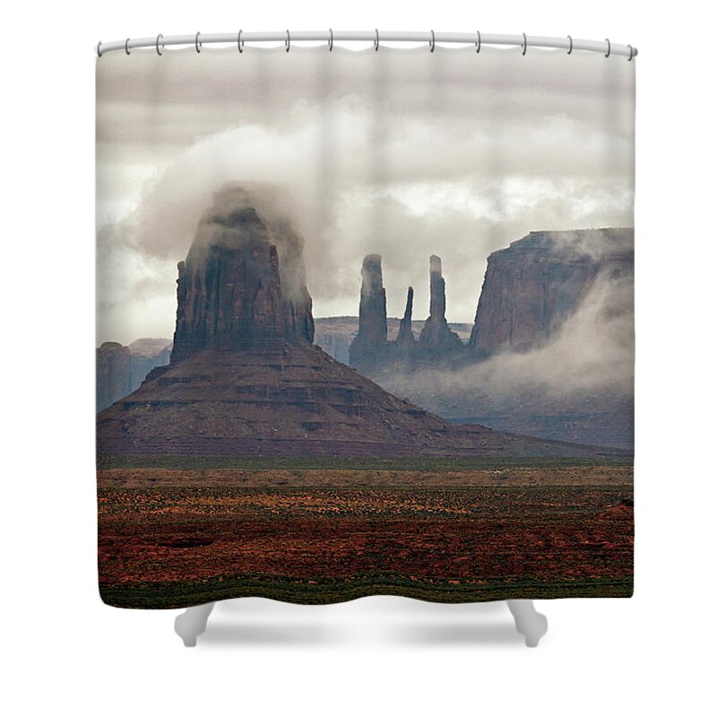 Desert Shower Curtain featuring the photograph Desert Fog by Nicholas Blackwell