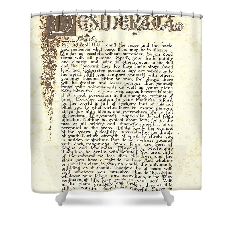 Desiderata Shower Curtain featuring the painting Desiderata 4 by Desiderata Gallery