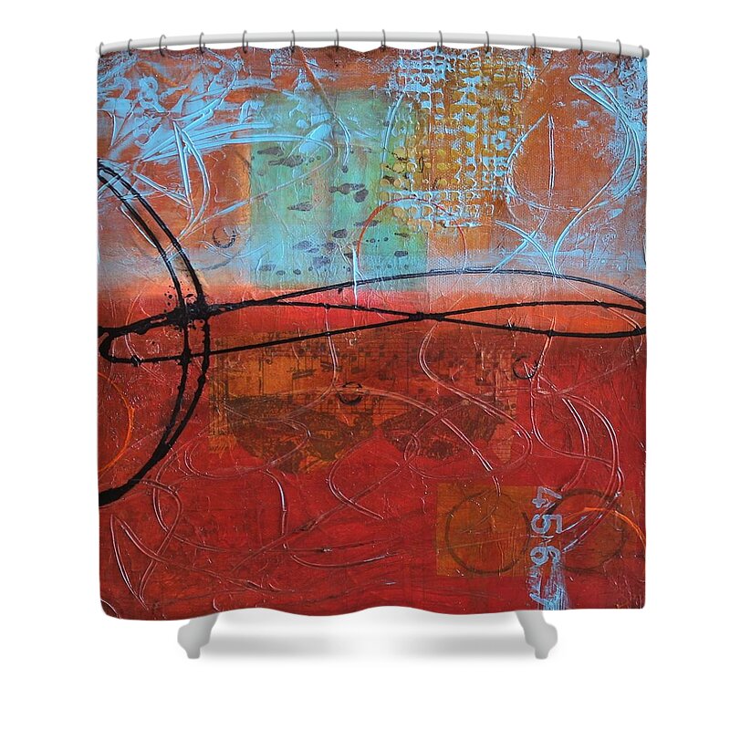 Acrylic Shower Curtain featuring the painting Determination by Brenda O'Quin