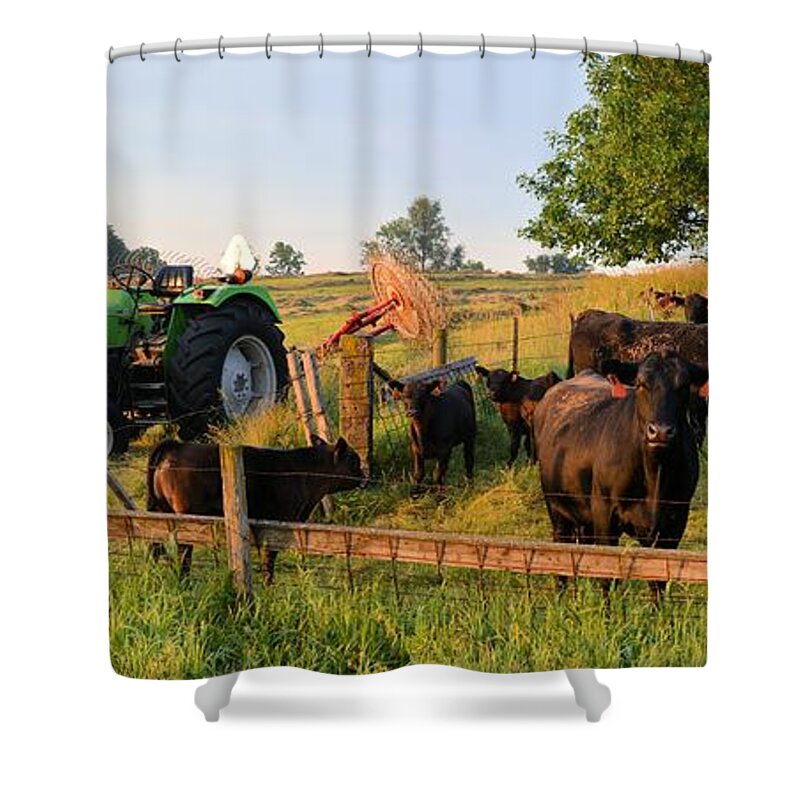 Tractor Shower Curtain featuring the photograph Deutz D 6807 by Bonfire Photography