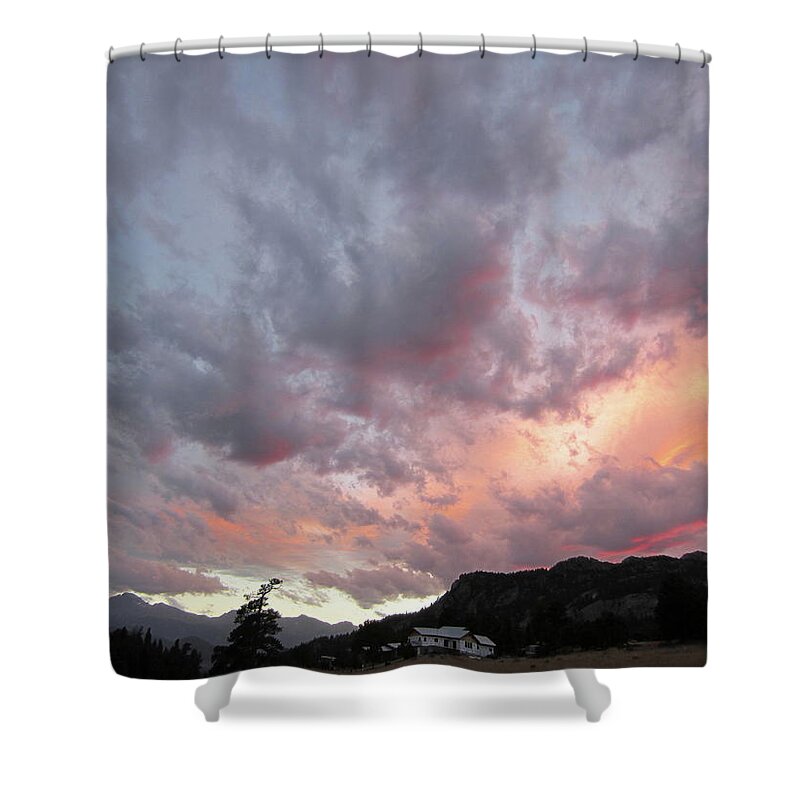 Sunset Shower Curtain featuring the photograph Devils Gulch September Sunset by Laura Davis