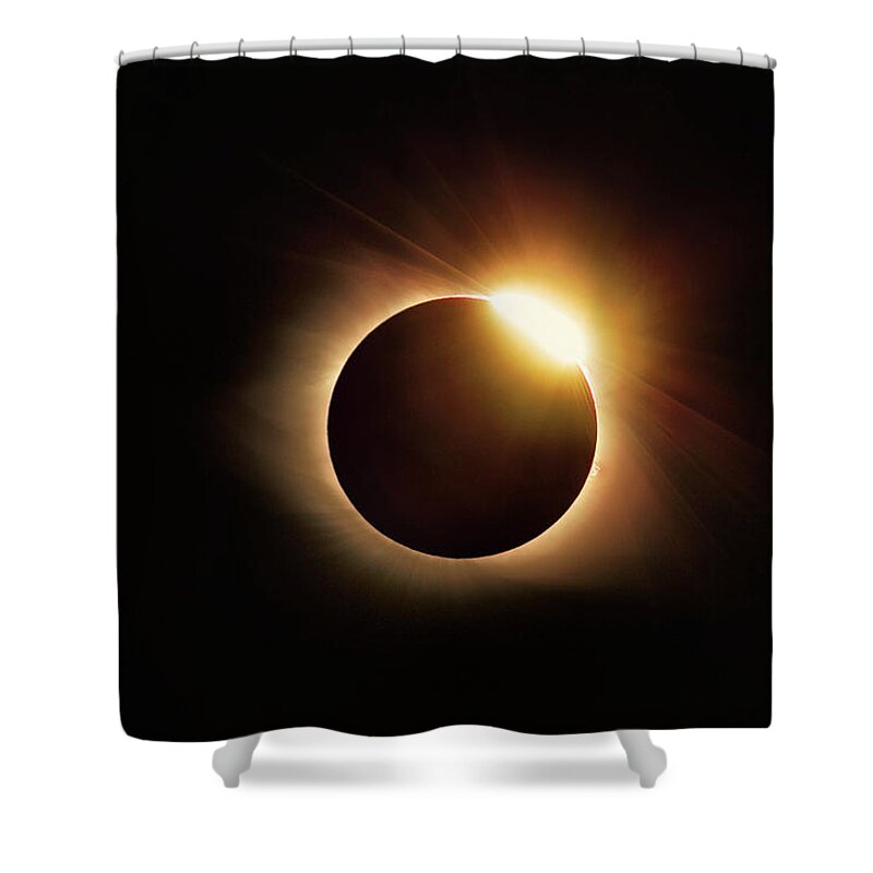 Solar Eclipse Shower Curtain featuring the photograph Diamond Ring by C Renee Martin