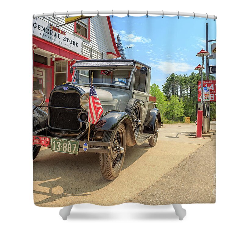 Ford Shower Curtain featuring the photograph Dicks General Store Danbury NH by Edward Fielding