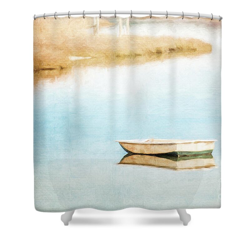 Cape Cod Shower Curtain featuring the photograph Dinghy in Eastham by Michael James