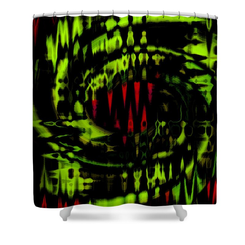 Red Shower Curtain featuring the photograph Dino by Cherie Duran