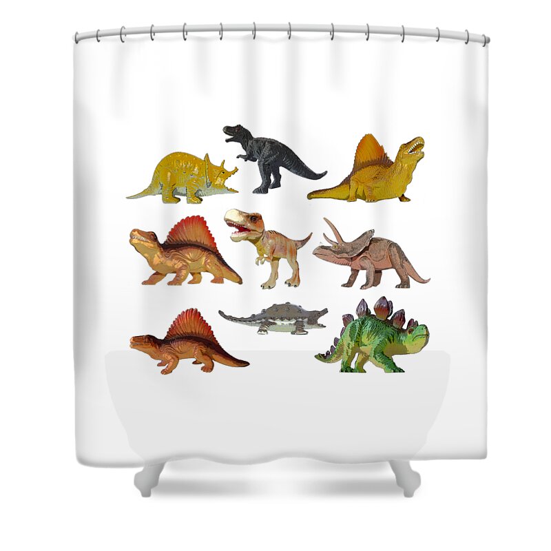 Dino prehistoric animals Shower Curtain by Miroslav Nemecek - Fine Art  America