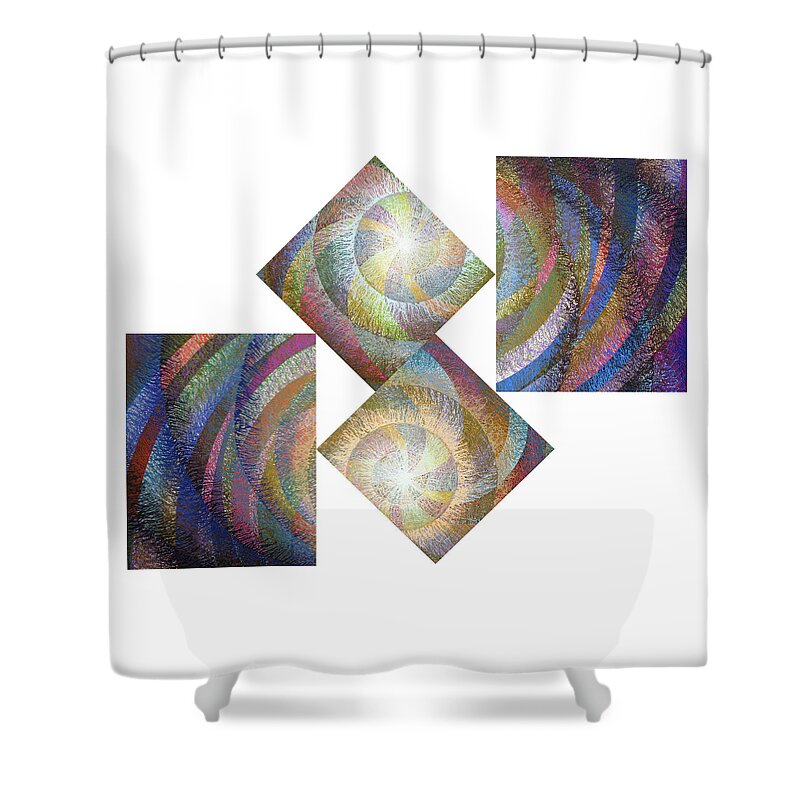 Color Shower Curtain featuring the painting Dipole by Stephen Mauldin