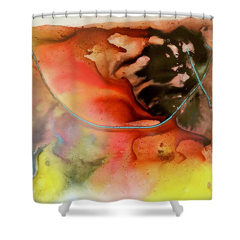 Watercolor Shower Curtain featuring the painting Dirty Sheet by Carole Johnson