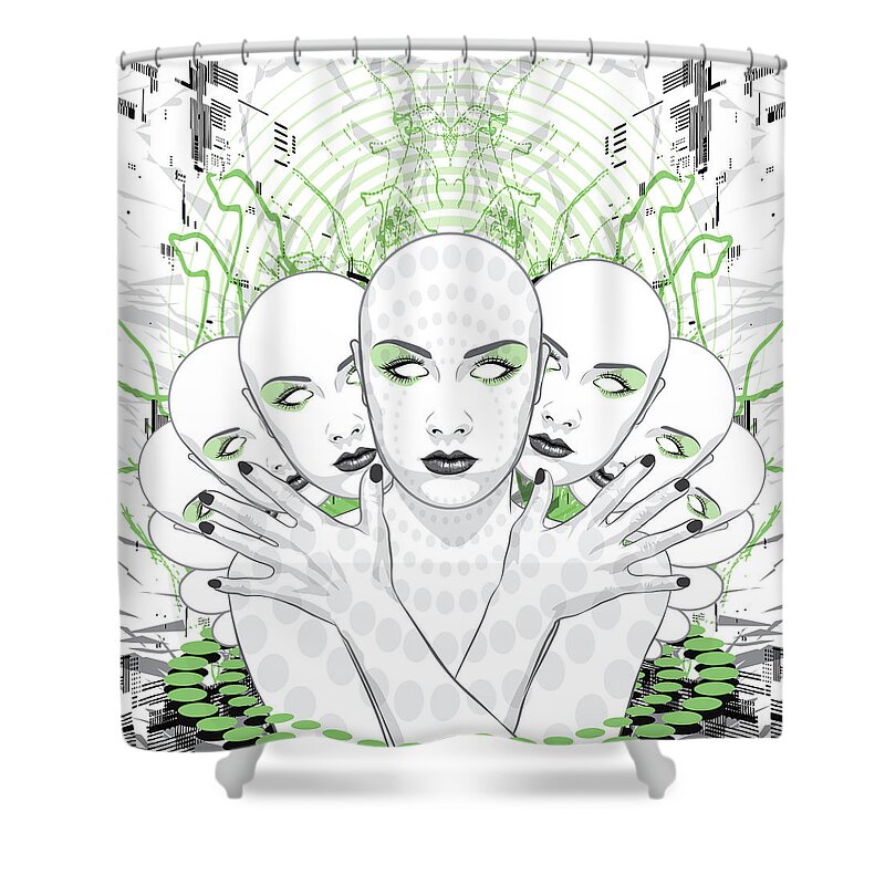 Disguise Shower Curtain featuring the digital art Disguise by Jason Casteel