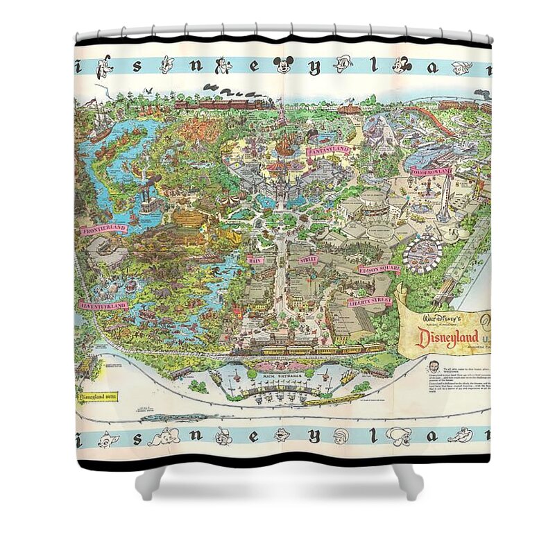 1962 Shower Curtain featuring the photograph Disneyland of Old by Tommy Anderson