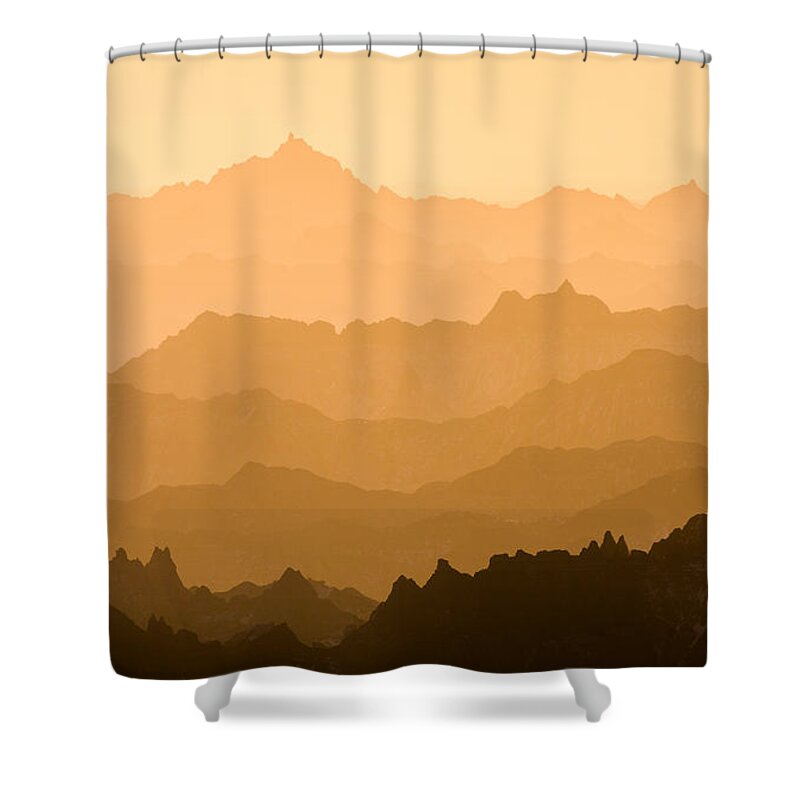 South Dakota Shower Curtain featuring the photograph Distant Ridges by Rikk Flohr