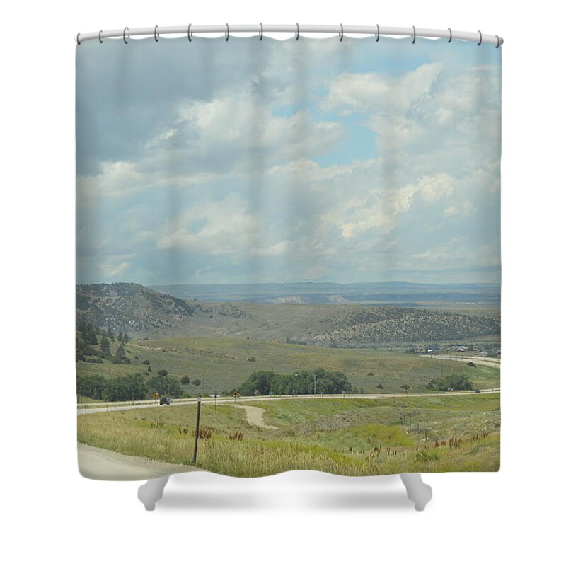  Shower Curtain featuring the photograph Distant Roads by Michelle Hoffmann